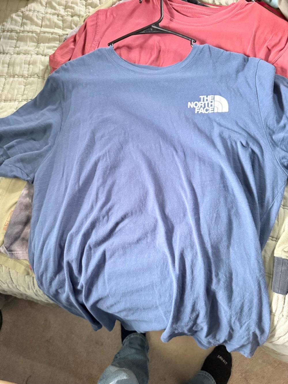 The North Face Men's Short-Sleeve Crew Tee - Light Blue with White Logo